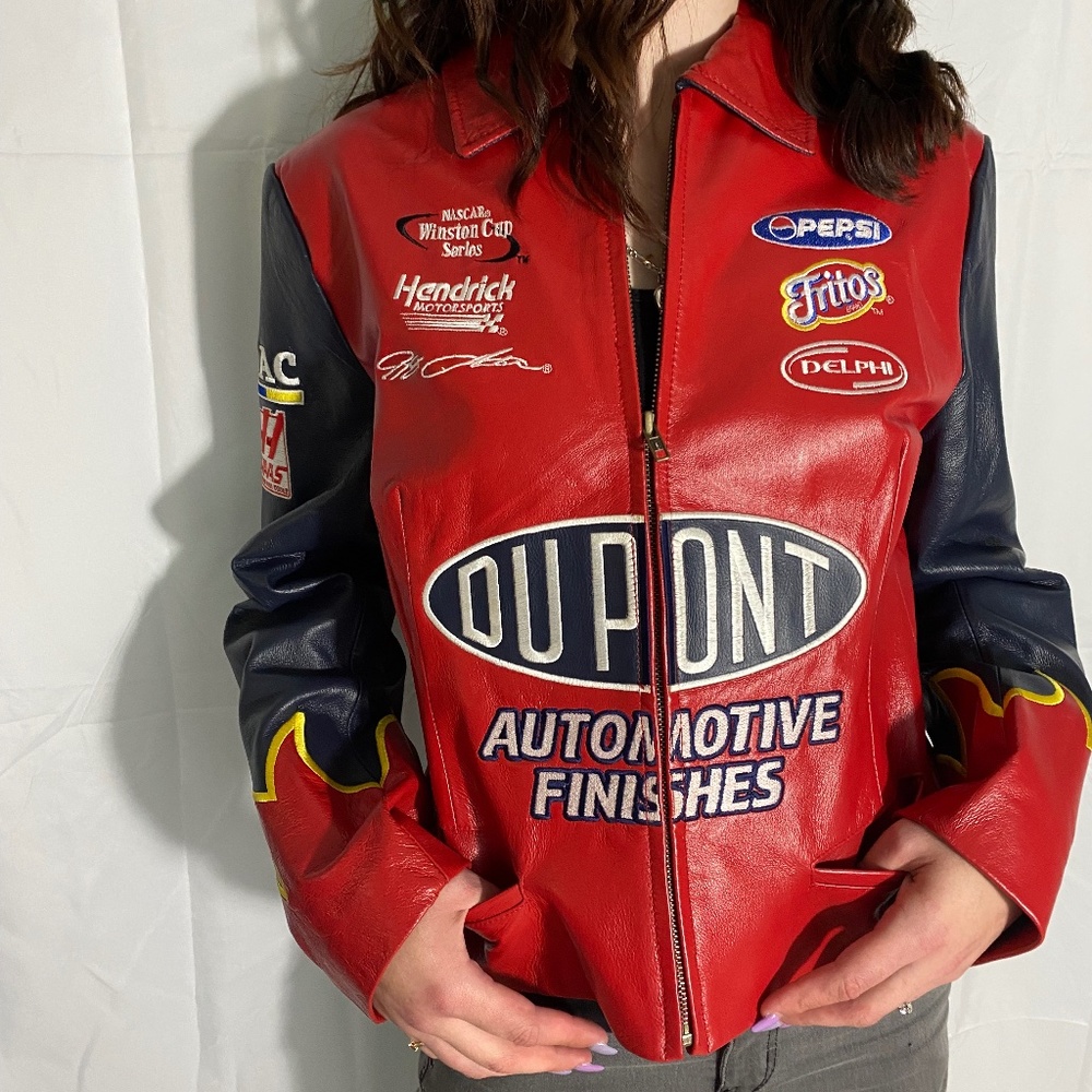 Authentic Du Pont Nascar Jeff Gordon Leather Jacket